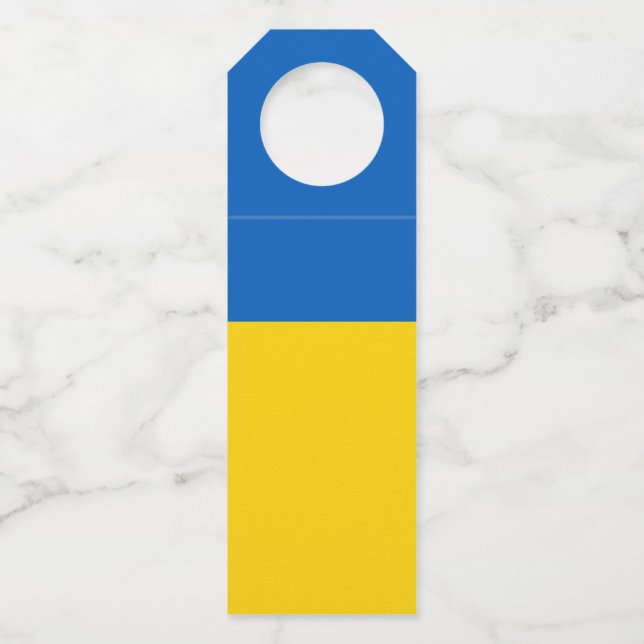 Ukraine flag bottle tag (Front)