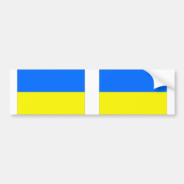 Ukraine Flag Bumper Sticker (Front)