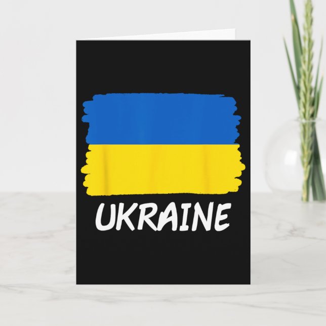 Ukraine Flag  Card (Front)