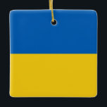 Ukraine Flag Christmas Ceramic Ornament<br><div class="desc">Simple Ukraine Flag Christmas Ceramic Ornament</div>