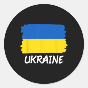 Ukraine Flag Classic Round Sticker