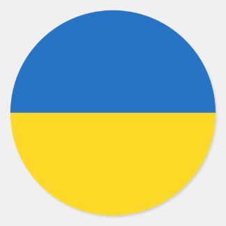 Ukraine Flag Classic Round Sticker