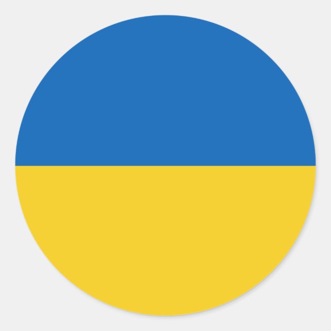 Ukraine Flag Classic Round Sticker (Front)