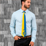 Ukraine, Flag, Coat of Arms, Tryzub /Ukrainian Tie<br><div class="desc">Neck Tie: Ukraine,  Flag,  Coat of Arms - Tryzub & Ukrainian republic symbol / Україна</div>