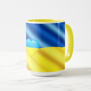 Ukraine Flag Coffee Mug Support Freedom