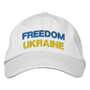 Ukraine Flag Colours Freedom Personalized Your Tex Embroidered Hat