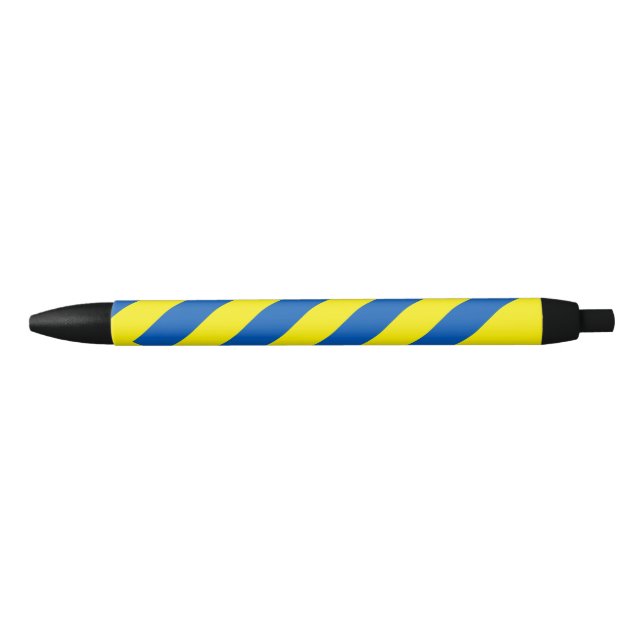 Ukraine Flag Colours Modern  Black Ink Pen (Front)