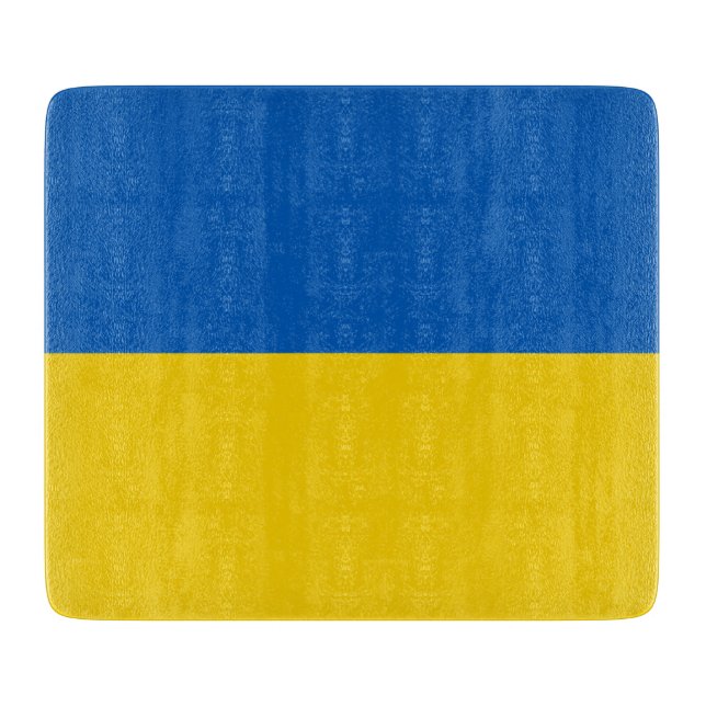 Ukraine flag cutting board (Front)