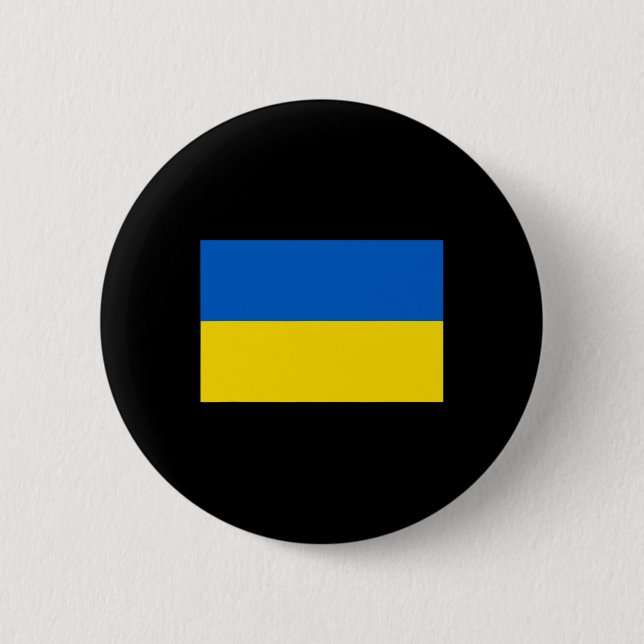 Ukraine Flag Design  2 Inch Round Button (Front)