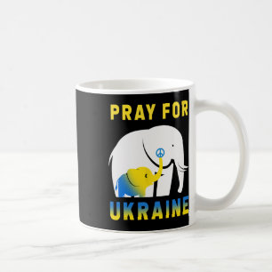 Ukraine Flag Elephant Vintage Ukrainian Ukraine  Coffee Mug