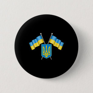 Ukraine Flag Emblem Coat Arms National Emblem Ukra 2 Inch Round Button