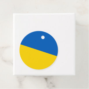 Ukraine flag favour tags