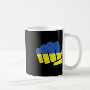 Ukraine Flag Fist. Stay Strong Ukraine. Blue And Y Coffee Mug