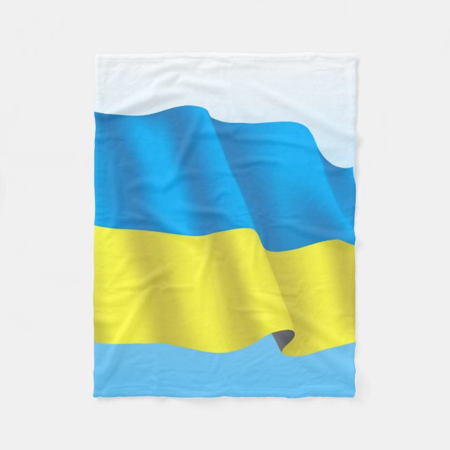 Ukraine Flag Fleece Blanket (Front)