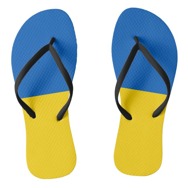 Ukraine Flag Flip Flops (Footbed)