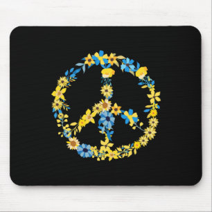 Ukraine Flag Flower Peace Heritage Mouse Pad