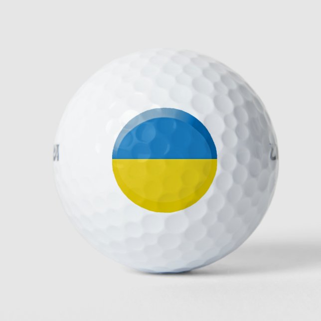Ukraine flag golf balls (Front)