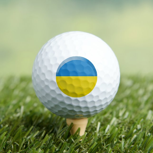 Ukraine flag golf balls (Insitu Tee)