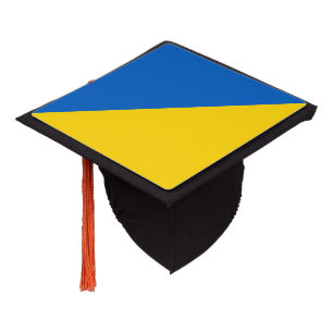 Ukraine flag graduation cap topper