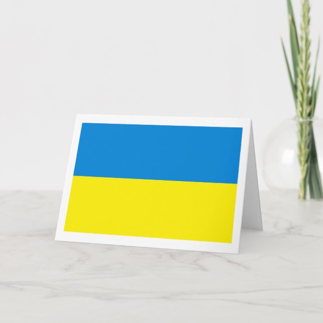 Ukraine Flag Greeting Card (Front)