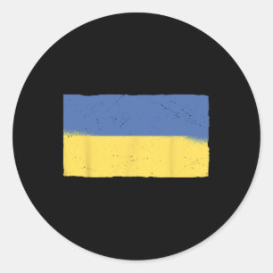 Ukraine Flag Grunge Ukrainian Flag Patriotic Mens  Classic Round Sticker