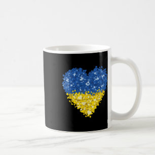 Ukraine Flag Heart Abstract Men Women Children Ukr Coffee Mug