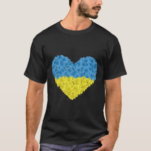 Ukraine Flag Heart Abstract Men Women Kids Teens P T-Shirt