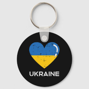 Ukraine Flag Heart Pocket Love Ukrainian Women Men Keychain