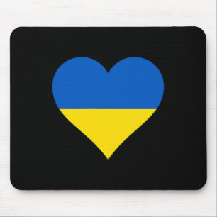 Ukraine Flag Heart Ukraine Gifts Love Ukraine Mouse Pad