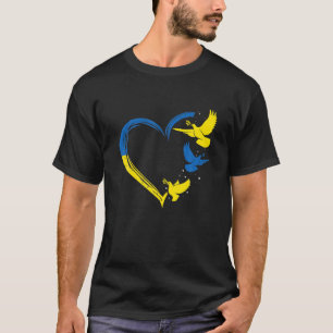 Ukraine Flag Heart Vintage Ukraine Flag Ukrainian T-Shirt