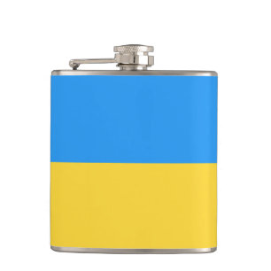Ukraine flag hip flask