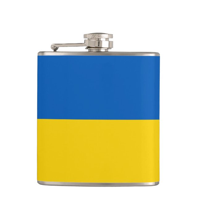 Ukraine flag hip flask (Front)