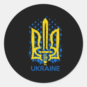 Ukraine Flag - I Stand With Ukraine Ukrainian Flag Classic Round Sticker