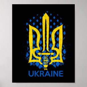 Ukraine Flag - I Stand With Ukraine Ukrainian Flag Poster
