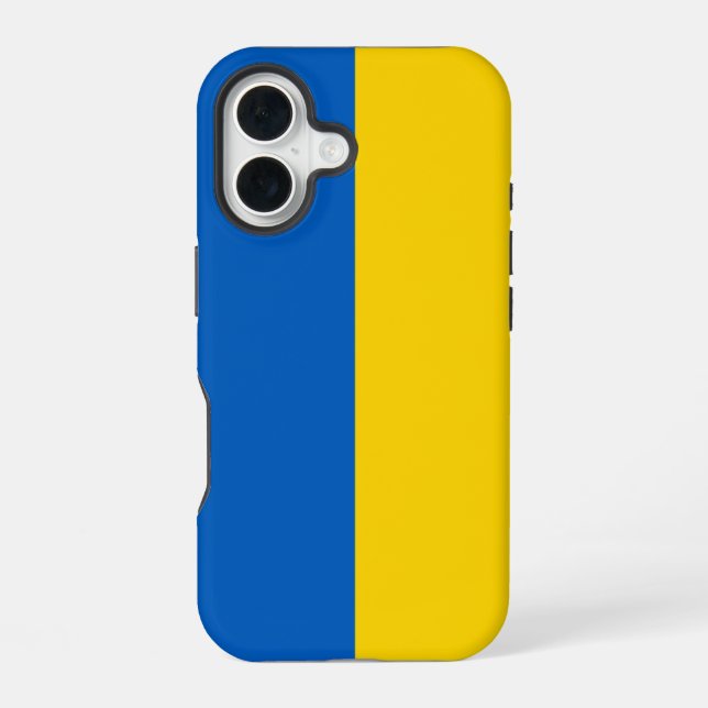 Ukraine Flag iPhone 16 Case (Back)
