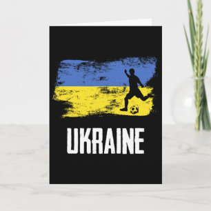 Ukraine Flag Jersey Ukrainian Soccer Team Ukrainia Card