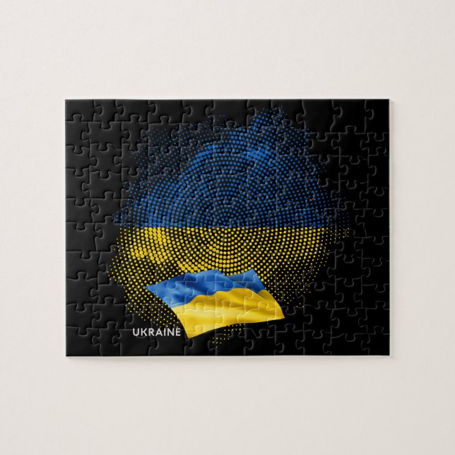 Ukraine flag jigsaw puzzle (Horizontal)