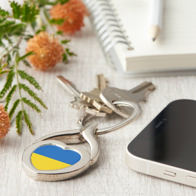 Ukraine flag keychain (Side)
