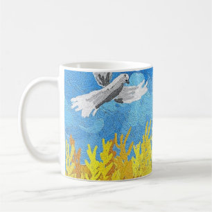 Ukraine Flag Landscape Coffee Mug