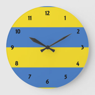 ukraine flag large clock