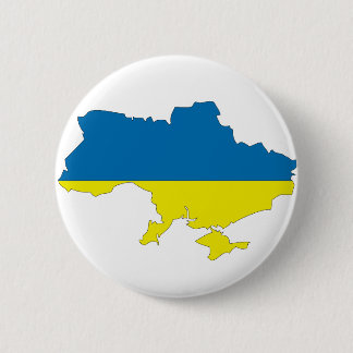 Ukraine flag map 2 inch round button