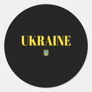 Ukraine Flag Men Women Kids Ukraine 3  Classic Round Sticker