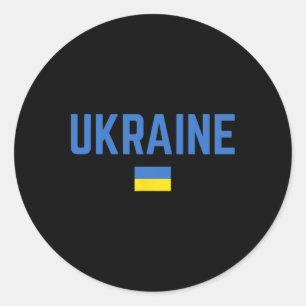 Ukraine Flag Men Women Kids Ukraine  Classic Round Sticker