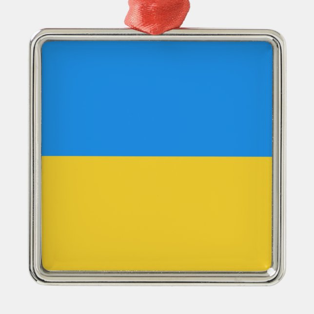 Ukraine flag metal ornament (Front)