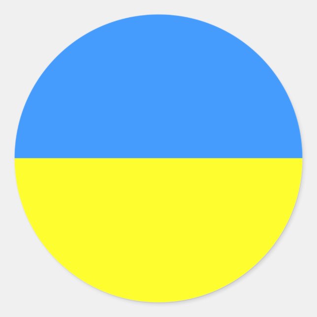 Ukraine, Flag of Ukraine Classic Round Sticker (Front)