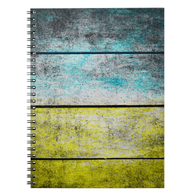 Ukraine flag on wood notebook (Front)