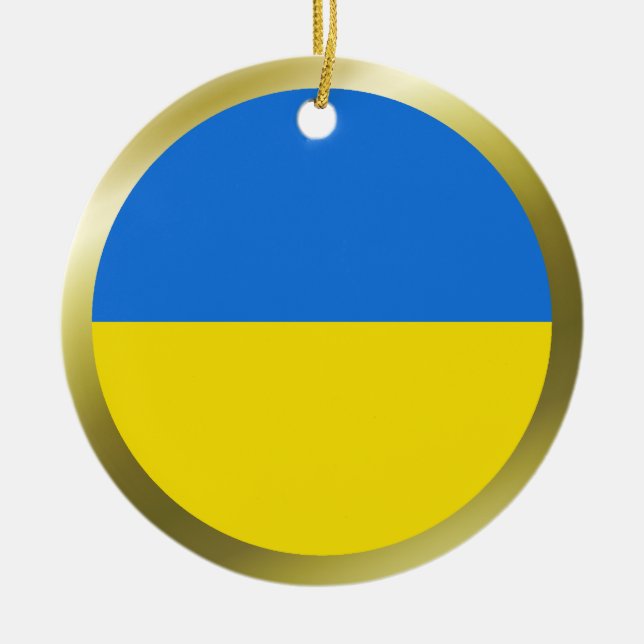 Ukraine Flag Ornament (Front)