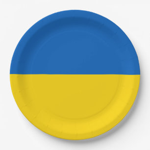 Ukraine Flag Paper Plate