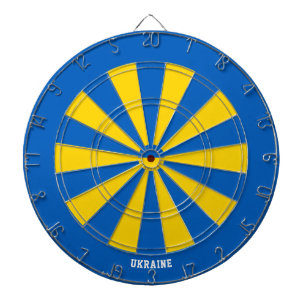 Ukraine Flag Patriot's Bullseye Dartboard