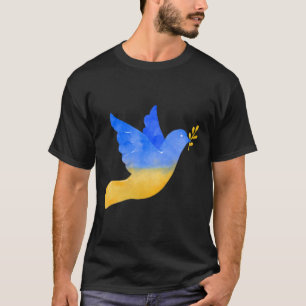 Ukraine Flag Peace Bird Vintage Ukrainian Support  T-Shirt